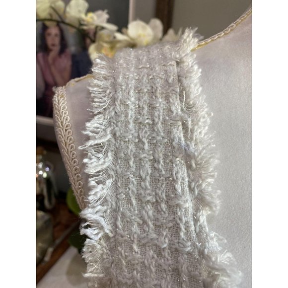 Z Spoke Zac Posen Gray White & Silver Woven Dress - Picture 5 of 8